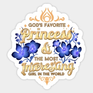 Gods Favourite Princess Sticker